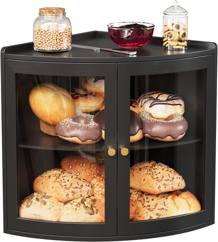 Bamboo corner bread box for - corner,