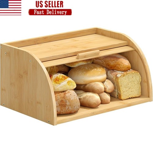 Bamboo roll top - bread, bin