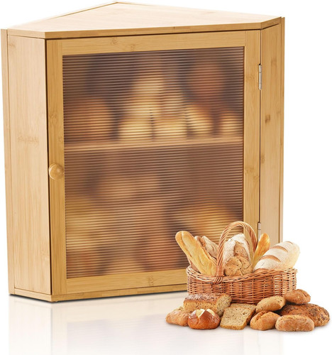 Corner bread box for kitchen - corner,