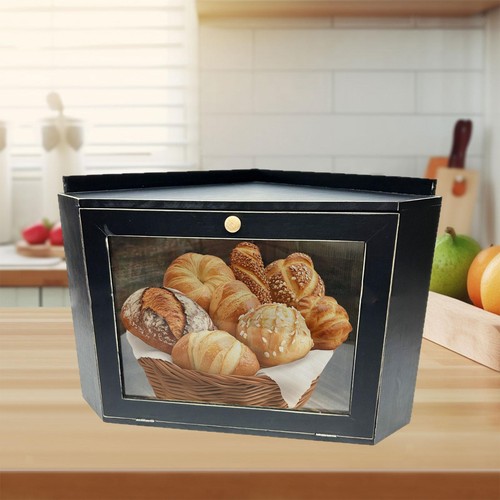 Corner bread box rustic wooden - corner,