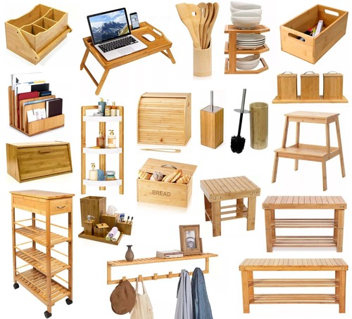 Natural bamboo kitchen storage - kitchen,