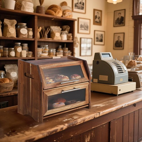 Large farmhouse bread box - bread,
