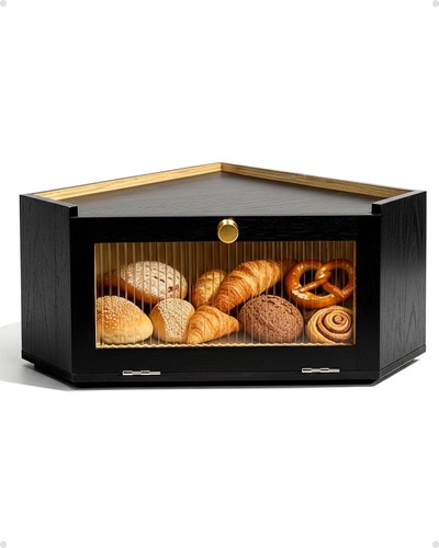 Corner bread box for - bread, kitchen