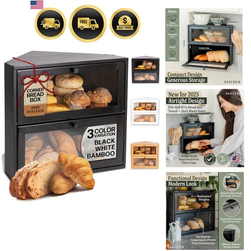 Corner bread box for - bread,