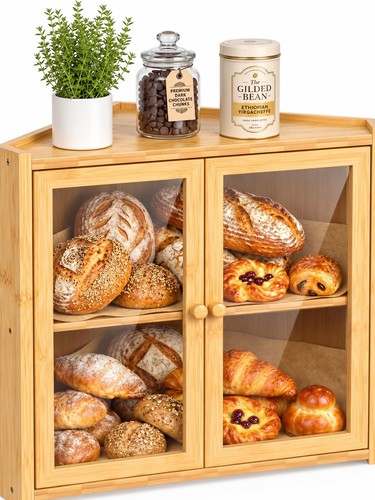 Corner bread box for kitchen - corner,