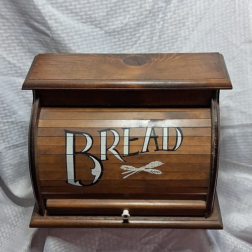 Vintage wood roll top - top, bread
