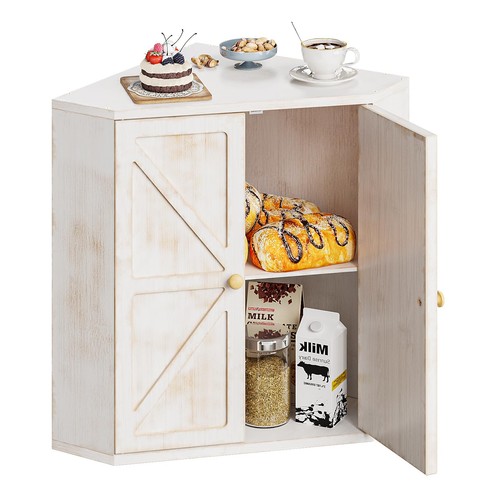 Corner bread box for kitchen - corner,