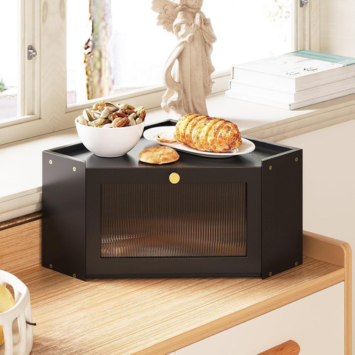 Corner bamboo bread box for - bamboo,