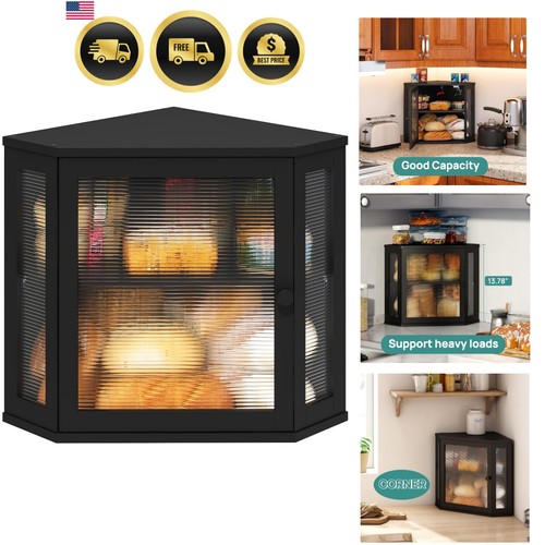 Corner bread box for kitchen - bread,