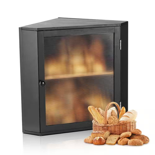 Black corner bamboo bread - black, box