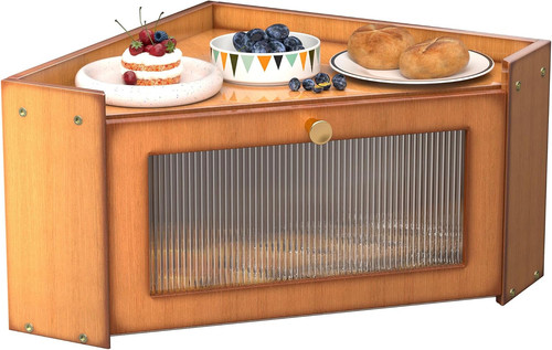 Corner bread box for - bread, kitchen