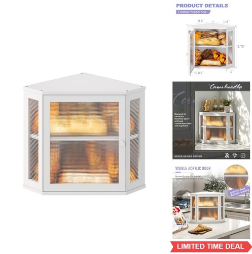 Large corner bread box acrylic - bread,