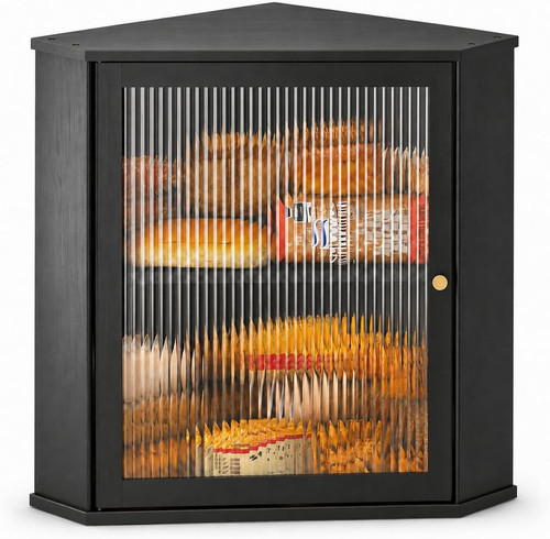 Wooden corner bread box - box, for