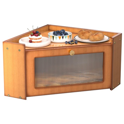 Corner bread box for kitchen - bread,